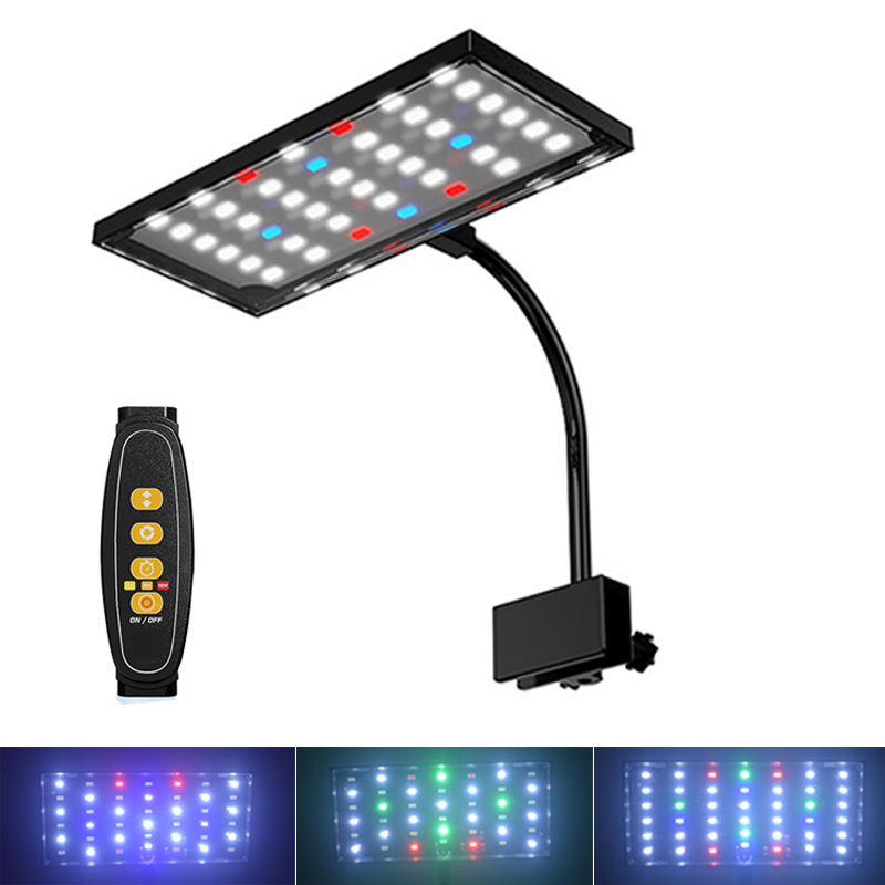 Marine Aquarium Lamp - USB-Aquarium-LED-Licht Vollspektrum Wasserpflanzen-Wachstumslampe Fischbecken Einstellbare Helligkeit
