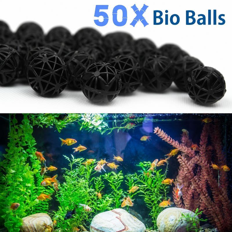 Marine Aquarium Filter Media - 50 Stück 16mm Aquarium Bio-Filterbälle Fischbecken