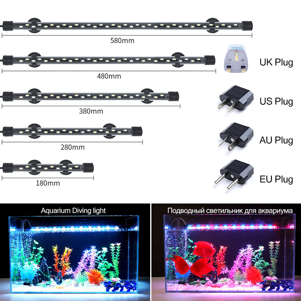 Marine Aquarium Lamp - 90-260V Aquarium Licht LED Wasserdichte Aquarium