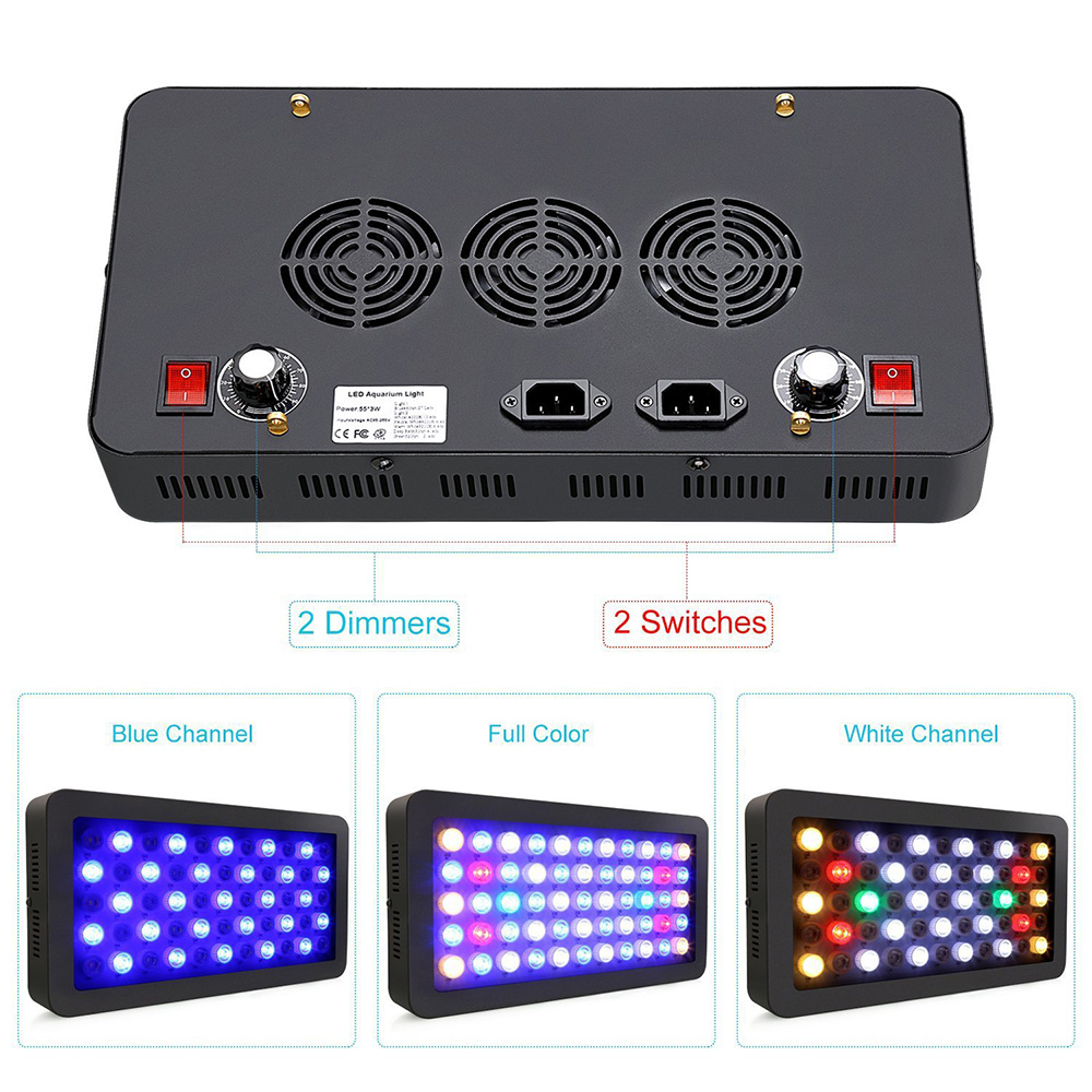 165 W LED-Aquarien, dimmbare K – Marine Aquarium Led Lights Bewertung und Preis
