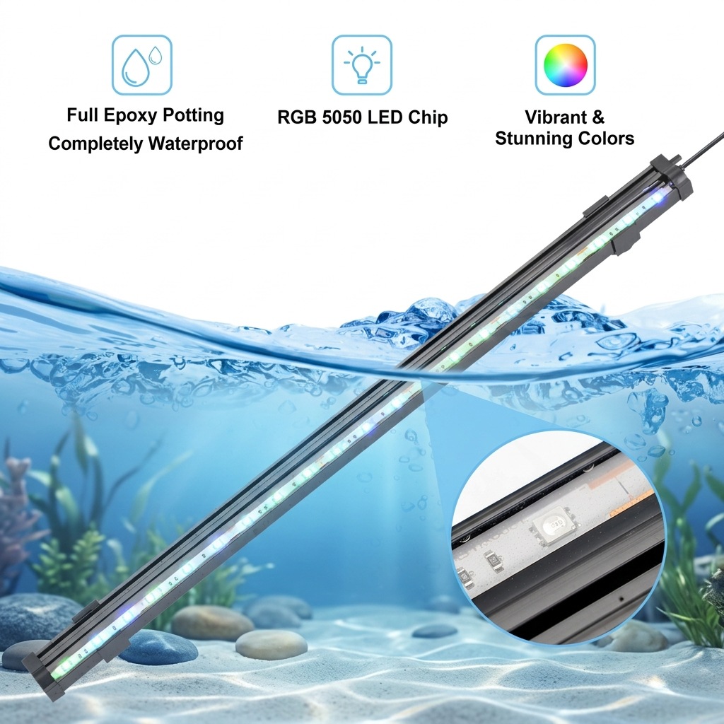 USB LED Aquarium-Luftblasenlic – Marine Aquarium Lamp Bewertung und Preis